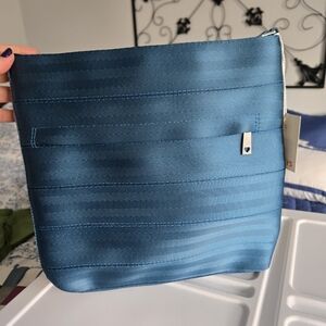 Teal Blue Men's Travel Pouch - Lightweight Zip Organizer